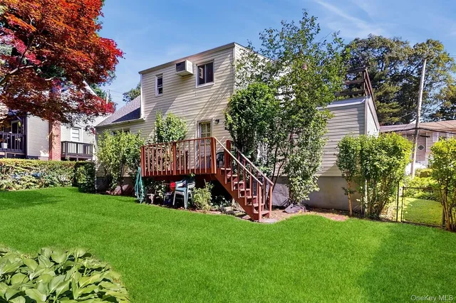 a picture of a bench in front of a microwave