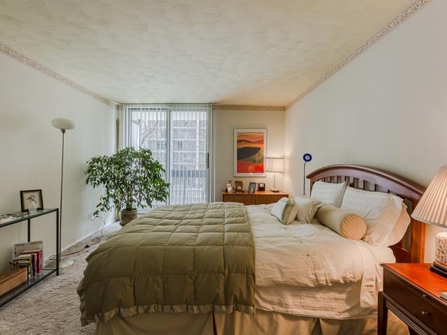 5901 North Sheridan Road, Unit 6G Chicago, IL 60660 - Photo 15 of 24 a bedroom with a bed and a potted plant