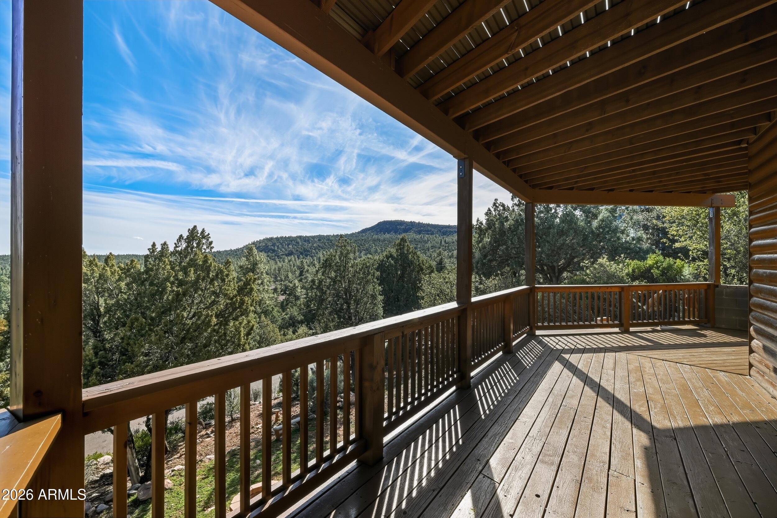 3119 Kysar Way Pine, AZ 85544 - Photo 40 of 68 a view of balcony with wooden floor