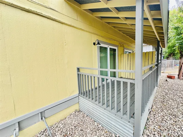 a view of front door