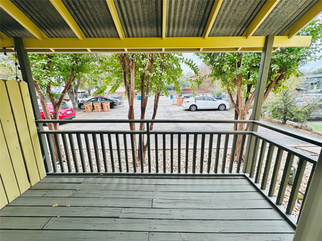 1314 Southport Drive, Unit C Austin, TX 78704 - Photo 14 of 22 a view of balcony with wooden floor