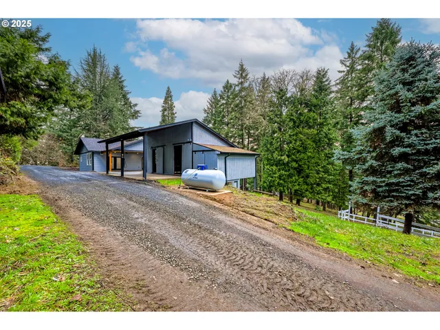 a house view with a backyard space