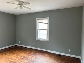 an empty room with a window