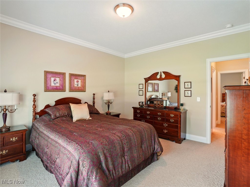 4440 Rutledge Avenue Ashtabula, OH 44004 - Photo 20 of 50 Bedroom with ornamental molding and light colored carpet