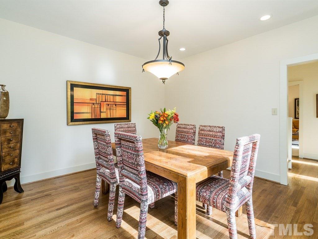 10000 Grafton Road Raleigh, NC 27615 - Photo 14 of 25 Spacious dining room (13x13.5) with recessed lighting, chandelier, and wood flooring.