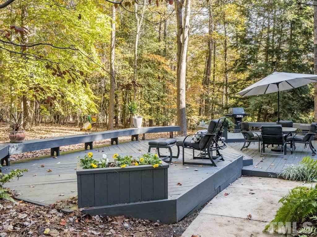 10000 Grafton Road Raleigh, NC 27615 - Photo 3 of 25 Beautiful wooded private setting. A great place to relax at the end of a busy day.