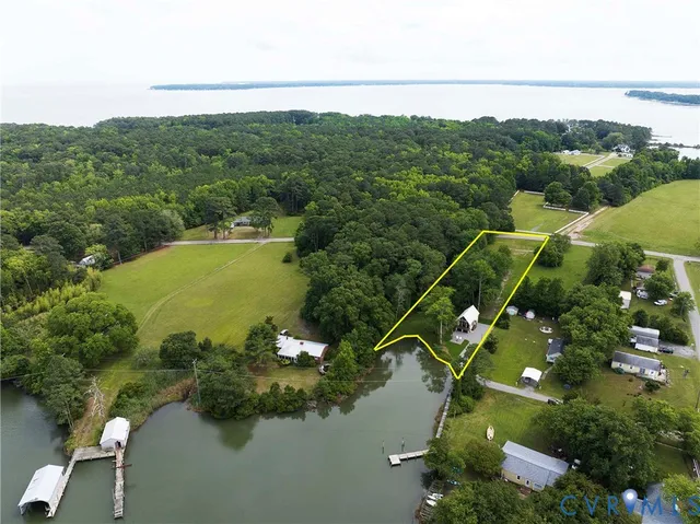 a view of a lake with a mountain in the background