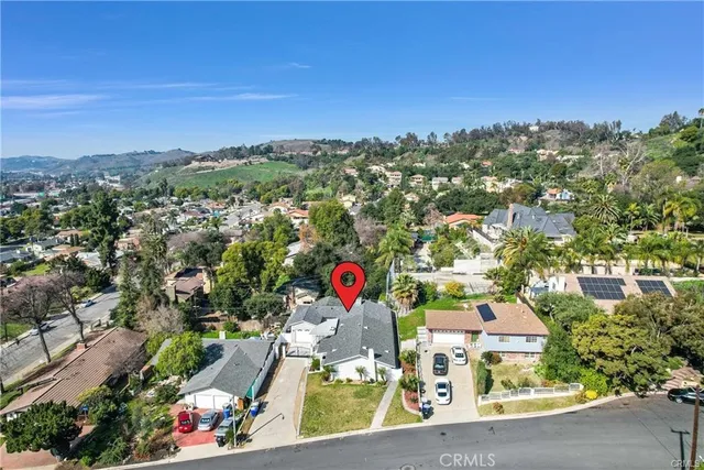 an aerial view of multiple house