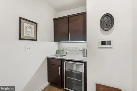 a view of a hallway with elevator