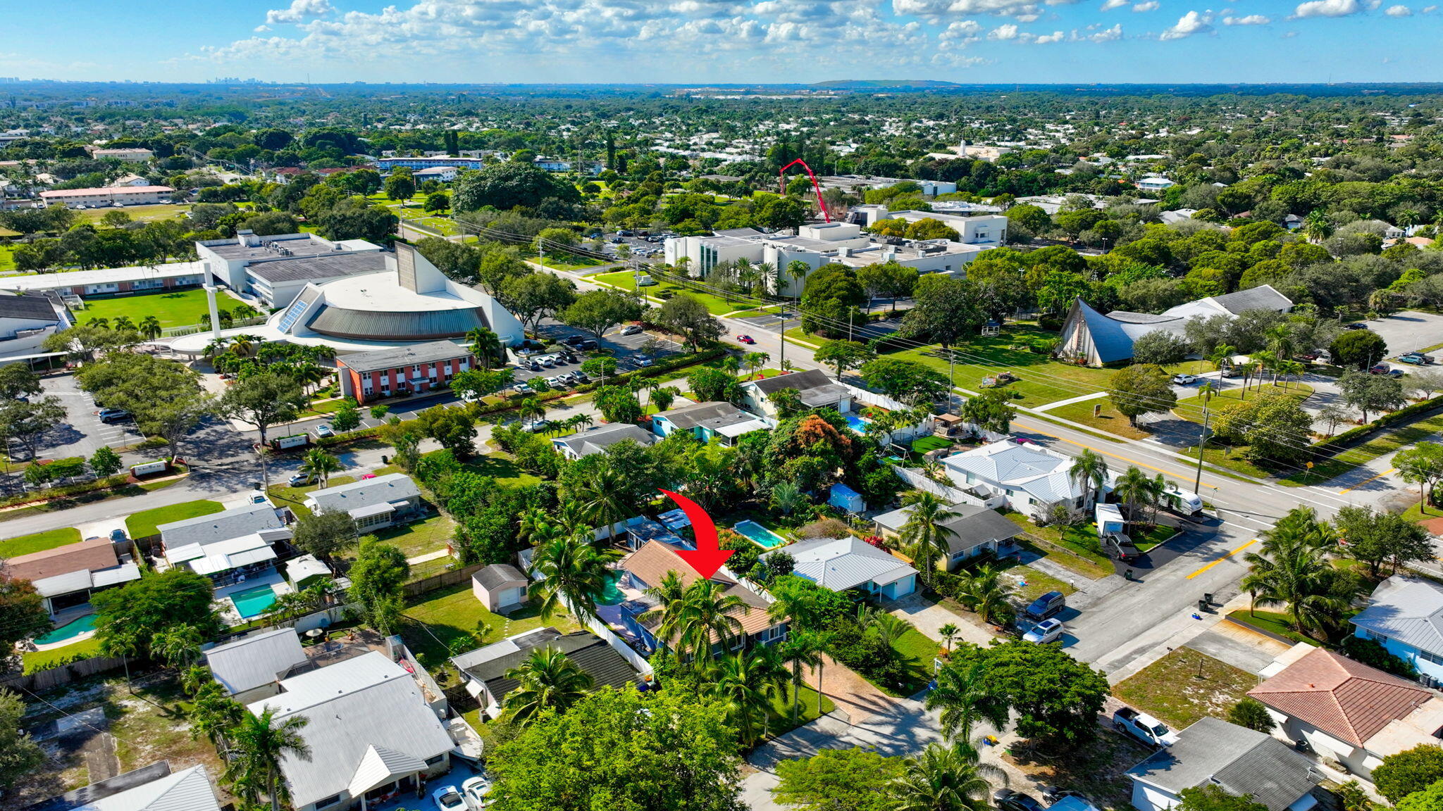 360 Southwest 2nd Street Boca Raton, FL 33432 - Photo 78 of 100 an aerial view of residential houses with outdoor space and street view