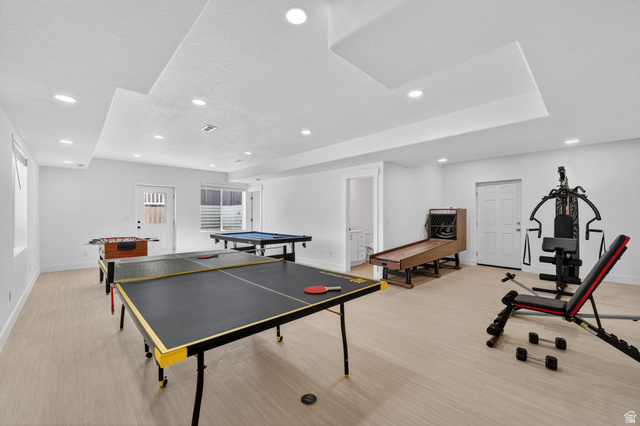 572 West 500th Street North Mapleton, UT 84664 - Photo 29 of 46 Playroom featuring recessed lighting and light wood-style floors