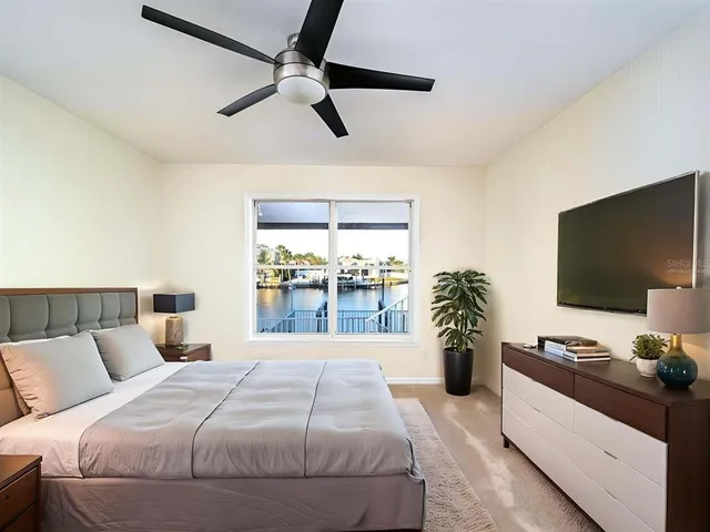 a view of a swimming pool with a lake