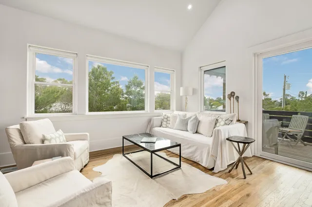 a view of an outdoor space with seating area