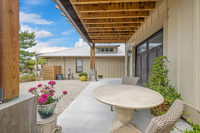 front view of a house with a outdoor space