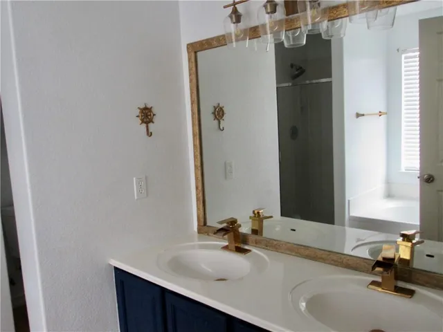 a view of a bathtub in a room