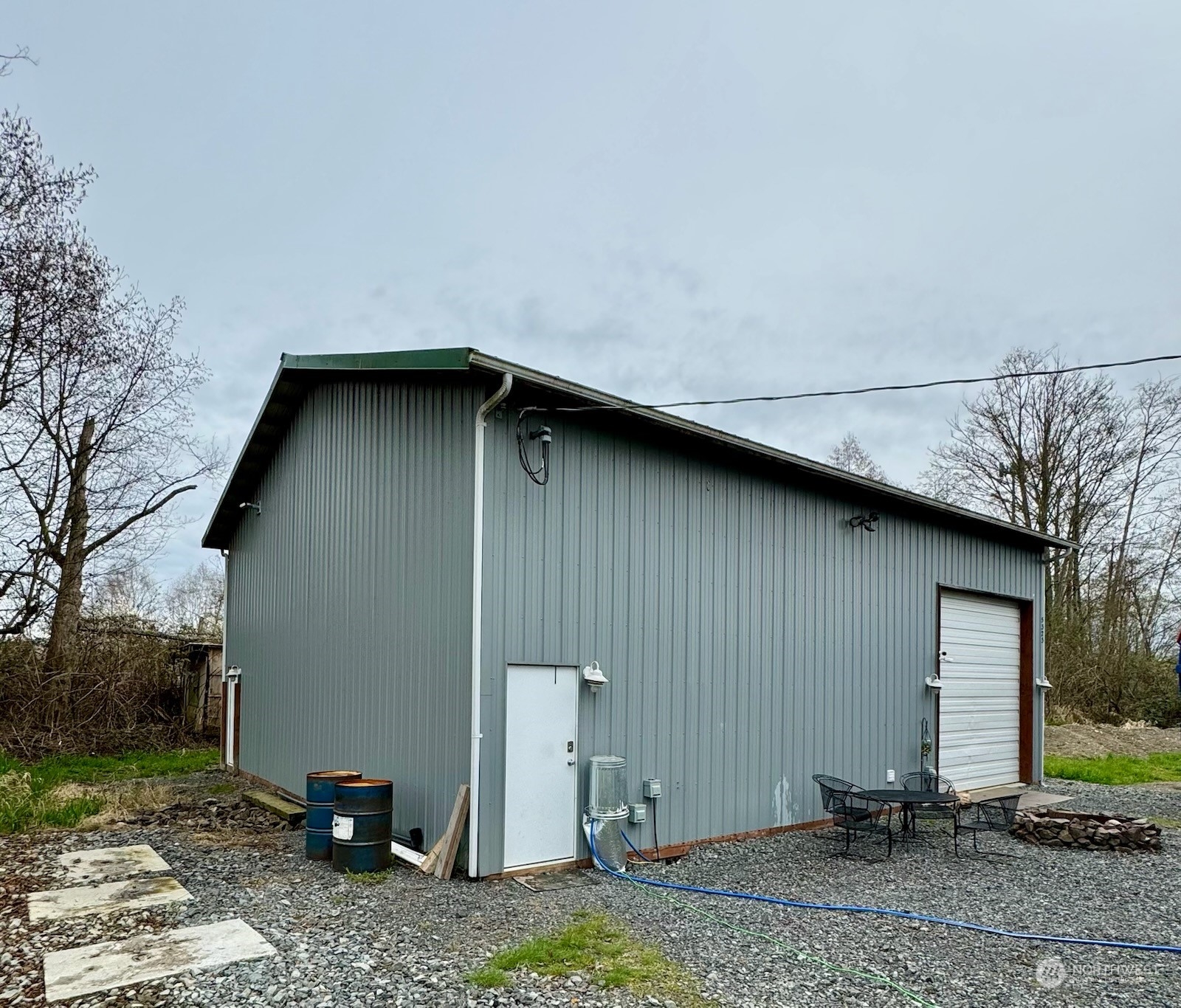 a backyard of a house