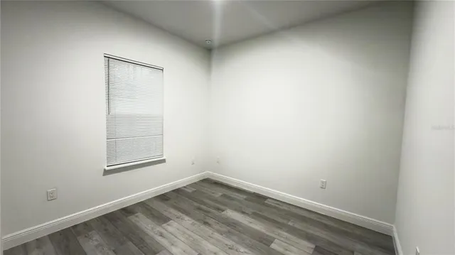 an empty room with a window