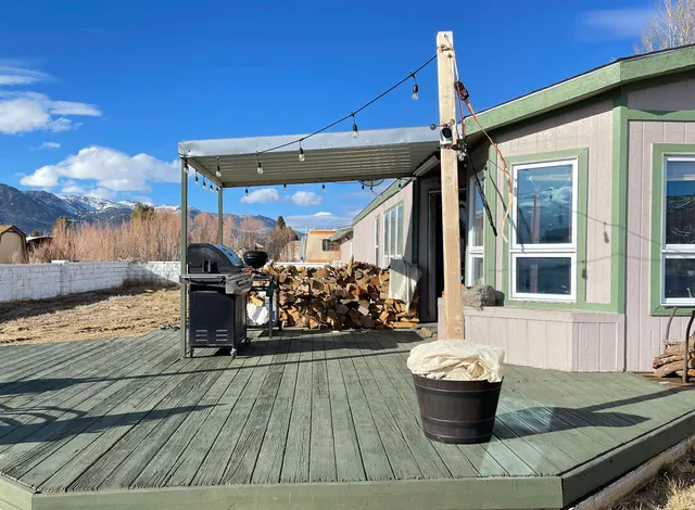 a backyard of a house