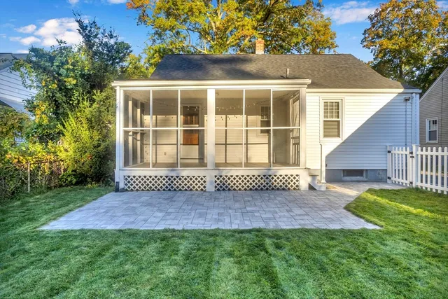 a house view with a garden space