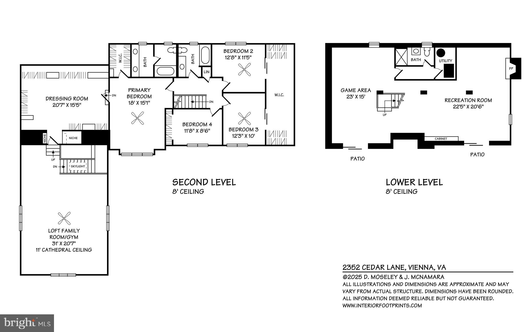 2352 Cedar Lane Vienna, VA 22182 - Photo 59 of 59 Upper & Lower Level Floor Plan