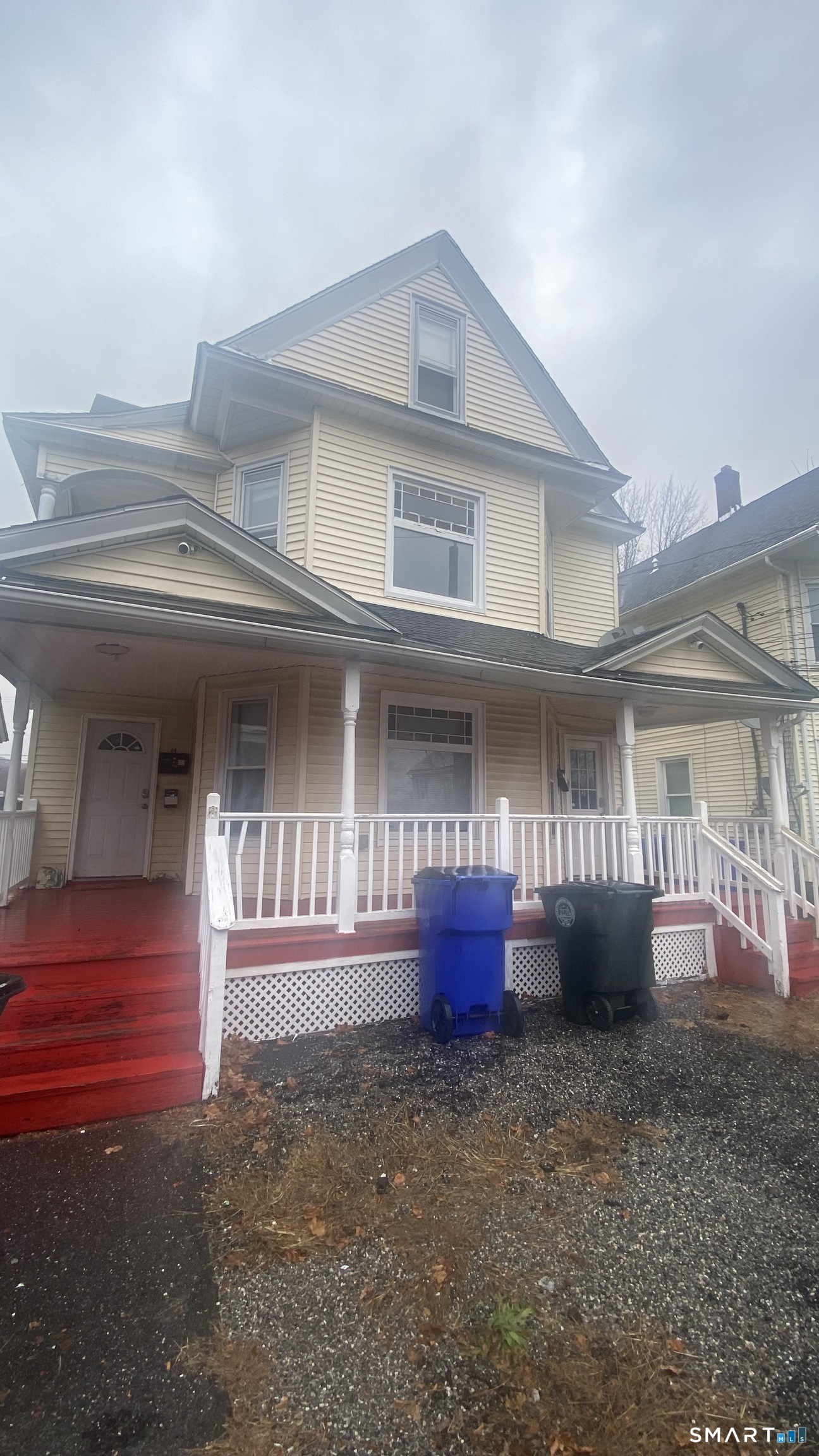 a front view of a house