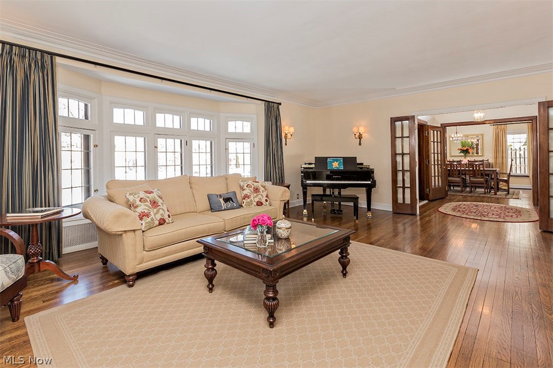 2979 Eaton Road Shaker Heights, OH 44122 - Photo 6 of 35 A gleaming refinished hardwood floor, substantial crown molding and original glass panel doors add to the list of architectural refinements