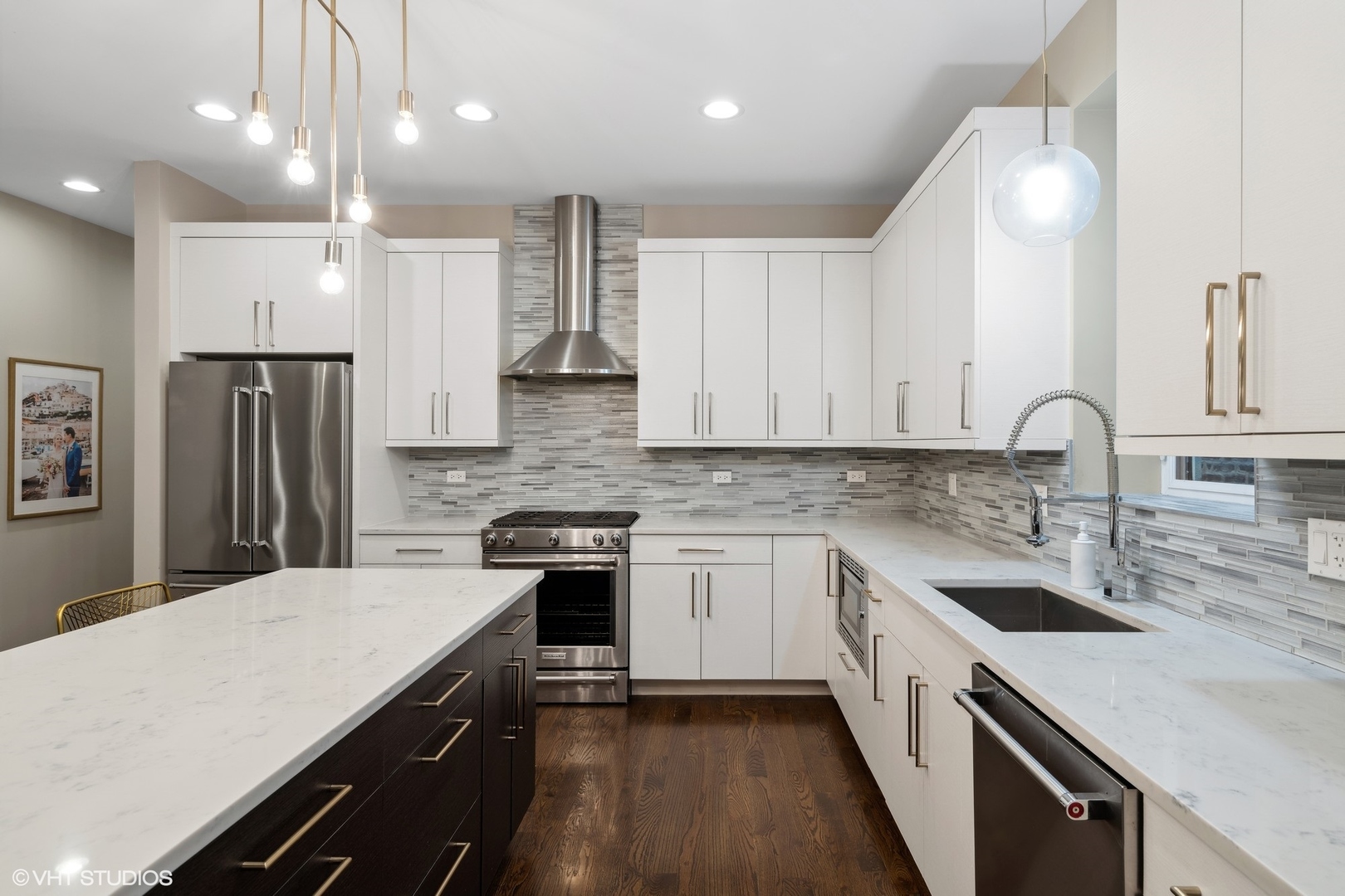 1033 South Racine Avenue, Unit 1S Chicago, IL 60607 - Photo 8 of 29 a kitchen with a sink stove and refrigerator