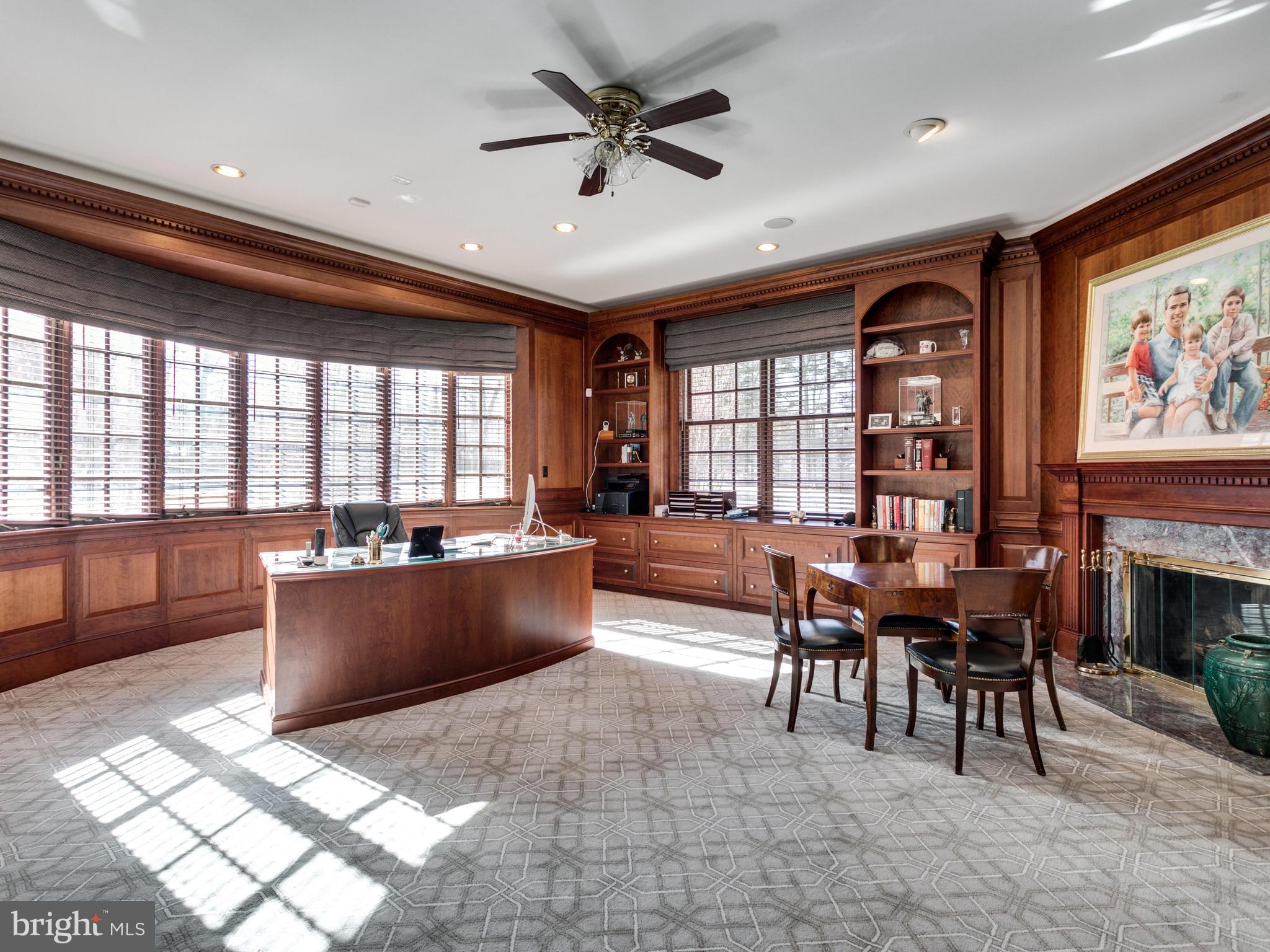 10207 East Hunter Valley Road Vienna, VA 22181 - Photo 11 of 26 MAHOGANY STUDY W ENORMOUS BOW WINDOW
