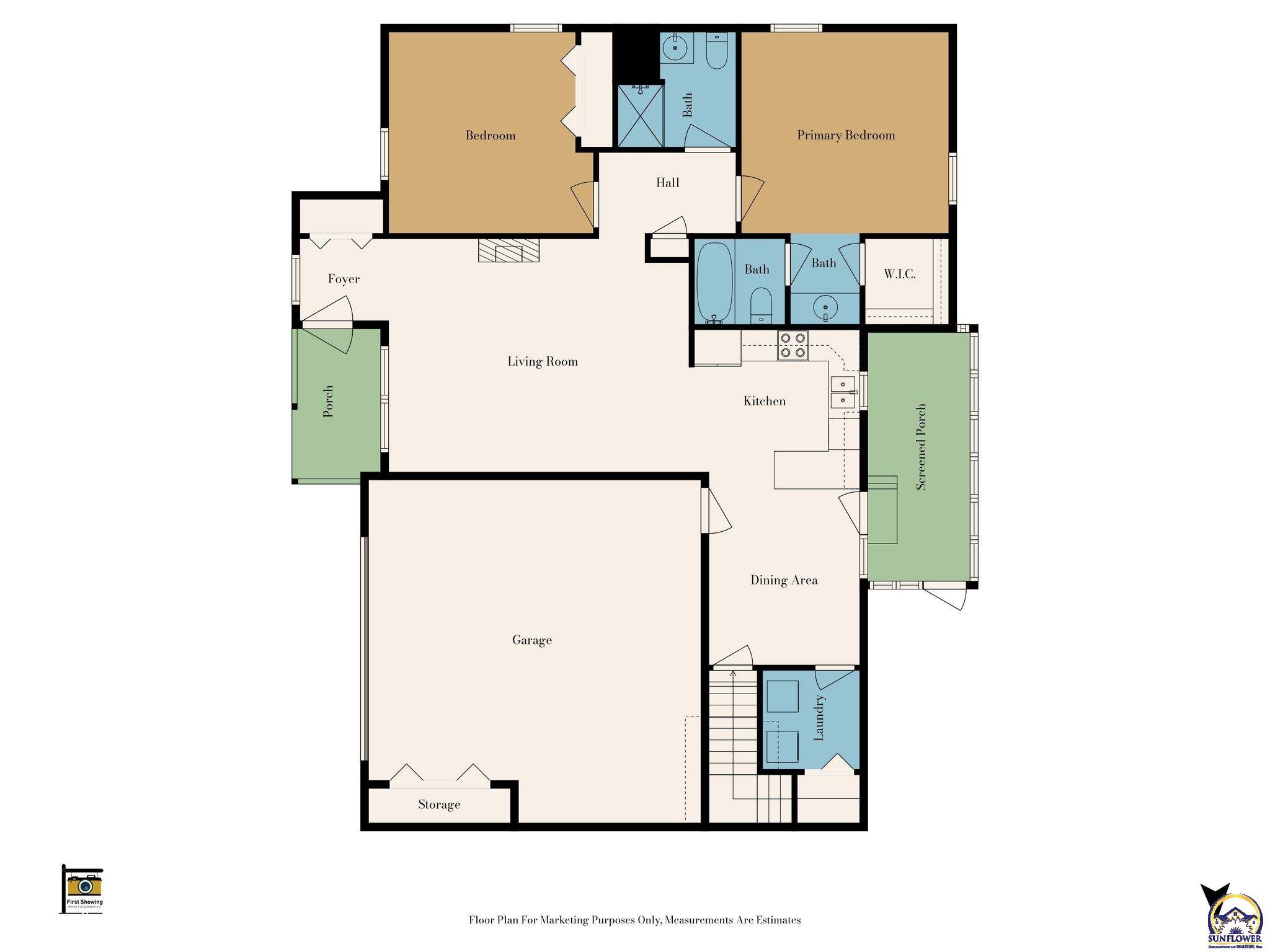 2393 Southwest Honeysuckle Lane Topeka, KS 66614 - Photo 40 of 40 Main Floor Plan with no Measurements