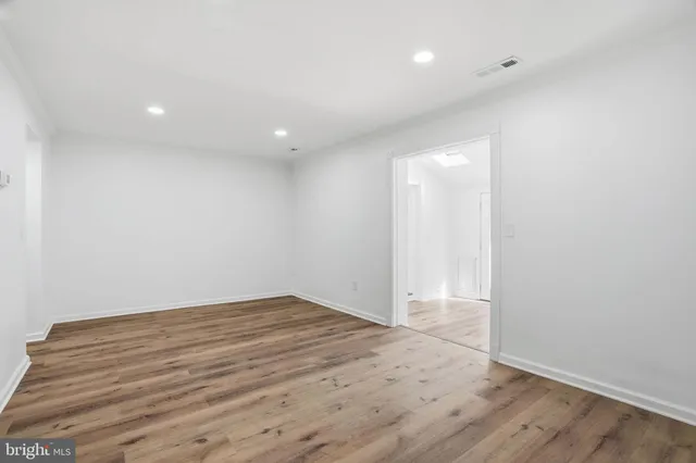 wooden floor in a room