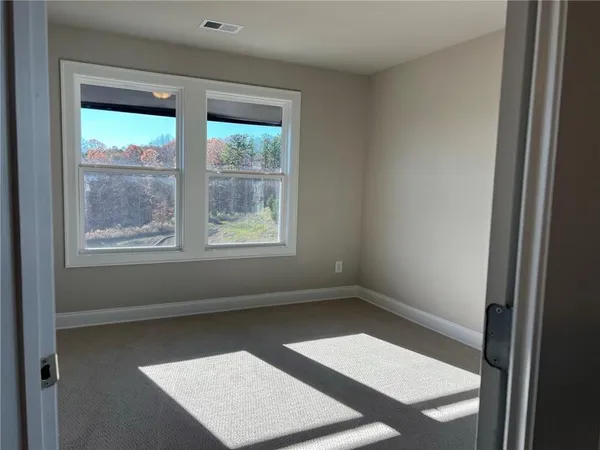 an empty room with a window