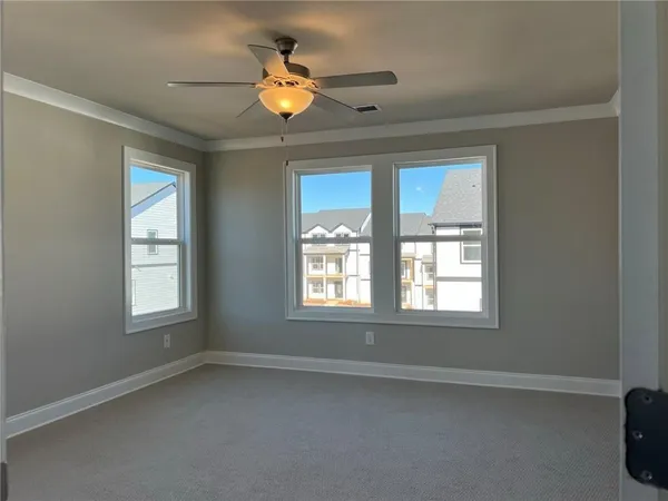 an empty room with window