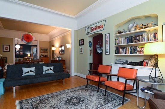 Undisclosed Address Chicago, IL 60647 - Photo 8 of 25 a living room with furniture and a book shelf