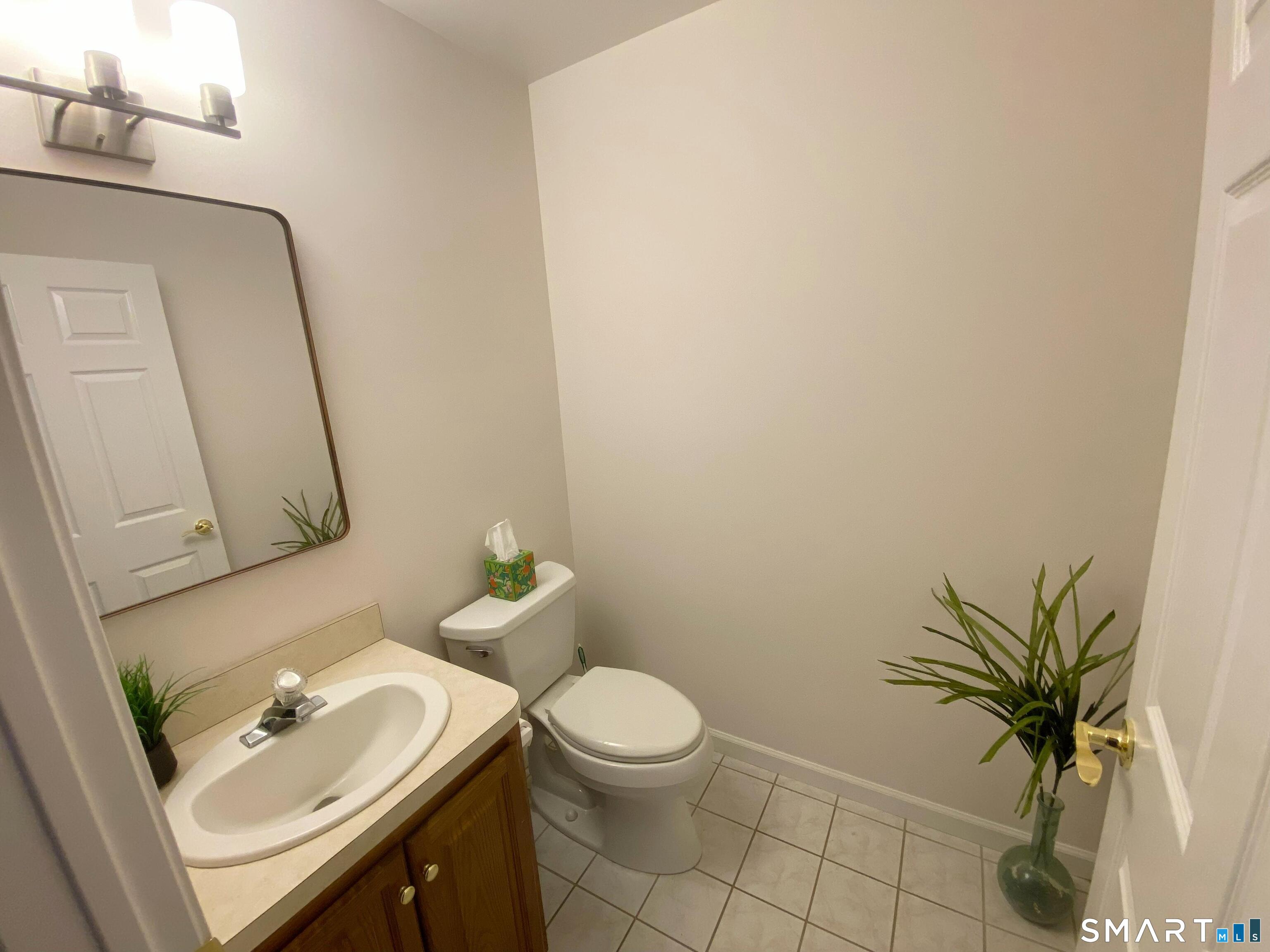 8 St George Place, Unit 8 Newtown, CT 06482 - Photo 14 of 31 a bathroom with a sink a toilet and a mirror