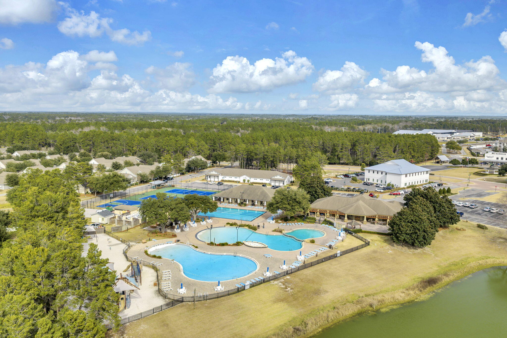 115 Lilly Bell Lane Freeport, FL 32439 - Photo 46 of 47 a view of swimming pool and lake view