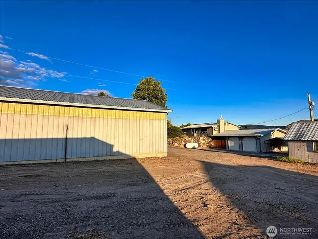 a backyard of a house
