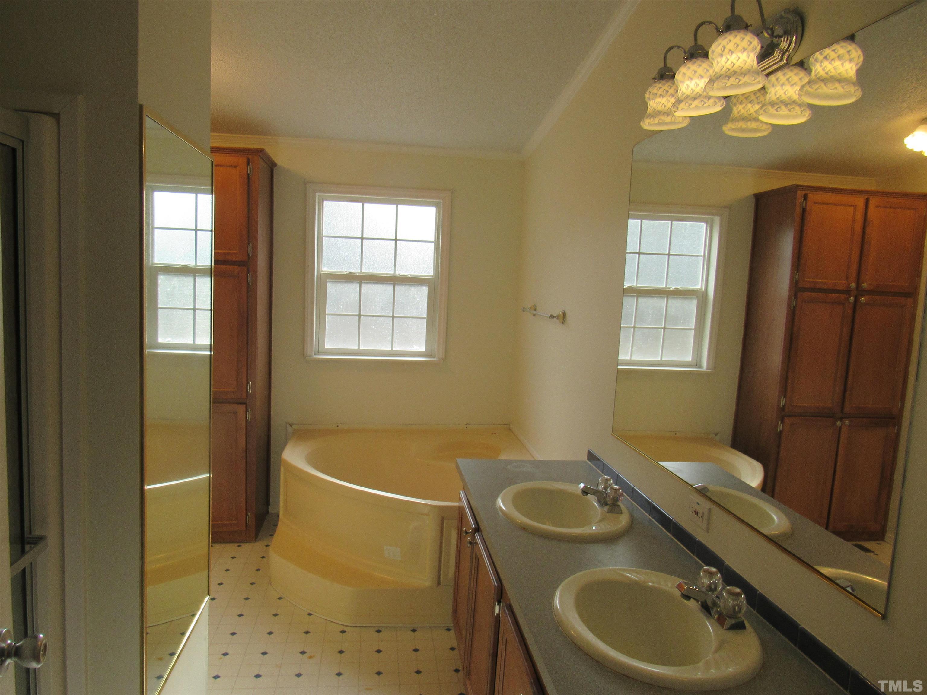 7816 Huff Farm Road Willow Spring, NC 27592 - Photo 16 of 25 a bathroom with a sink a toilet and tub