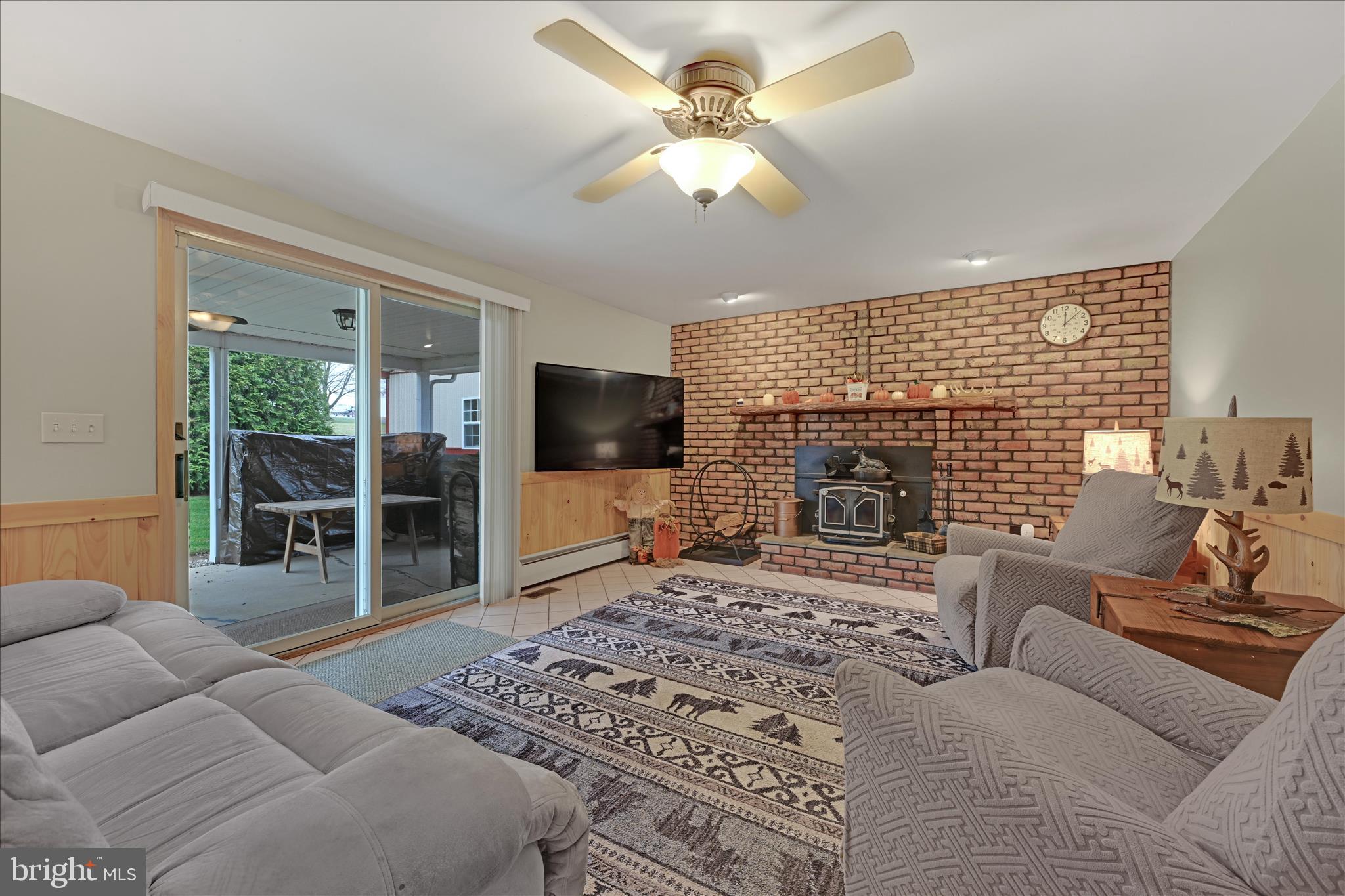 460 Shirksville Road Jonestown, PA 17038 - Photo 16 of 42 a living room with furniture a flat screen tv and a fireplace