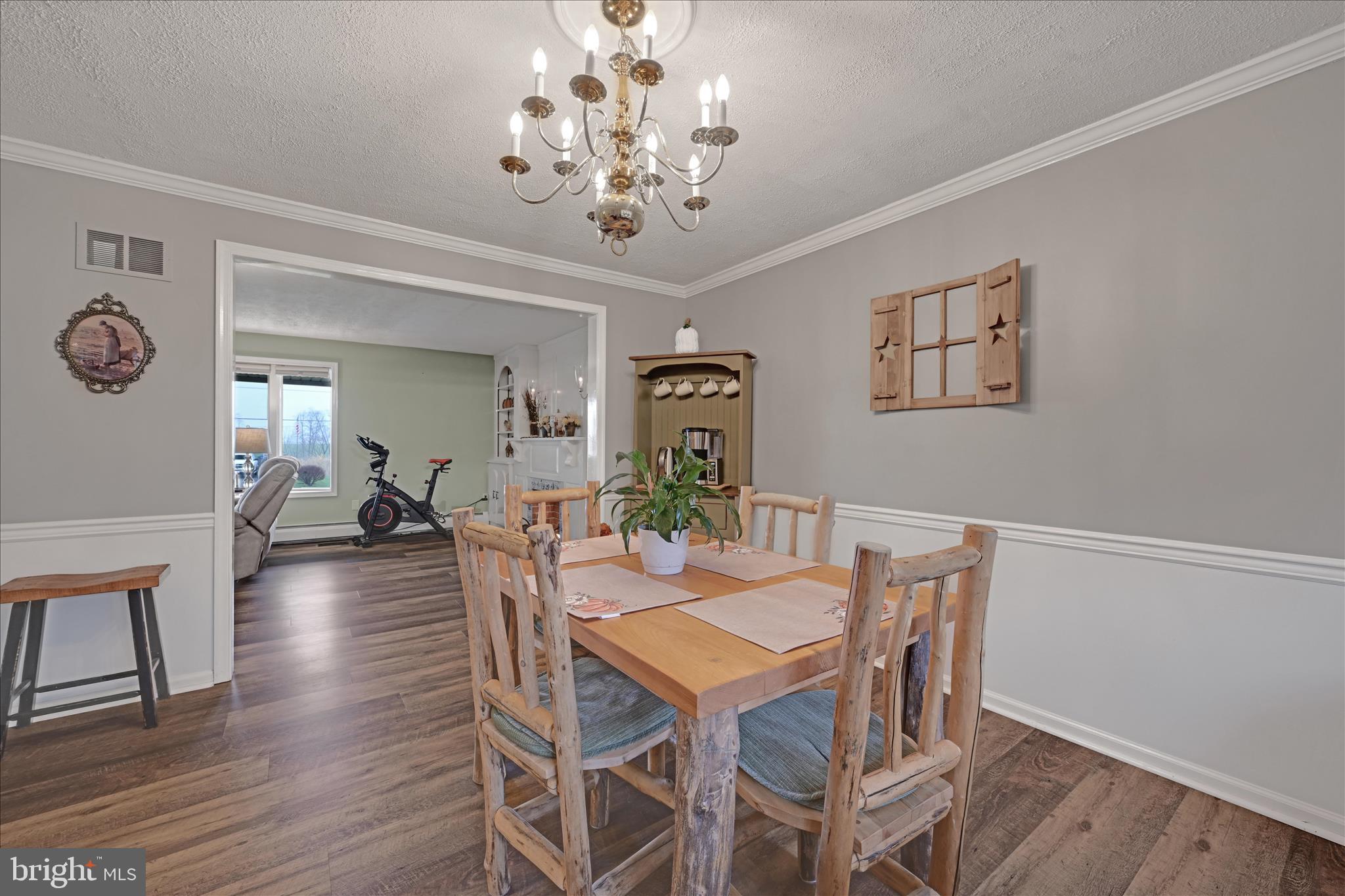 460 Shirksville Road Jonestown, PA 17038 - Photo 9 of 42 a view of a dining room with furniture wooden floor and chandelier