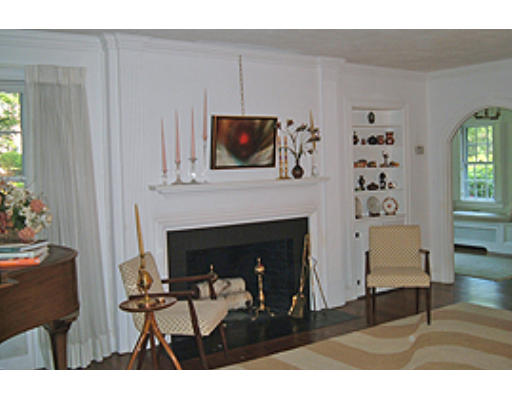 39 Devonshire Road Newton, MA 02468 - Photo 3 of 7 a living room with furniture and a fireplace