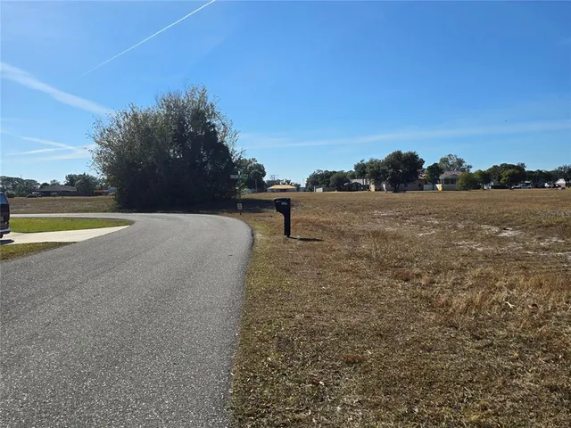a view of outdoor space with garden and trees