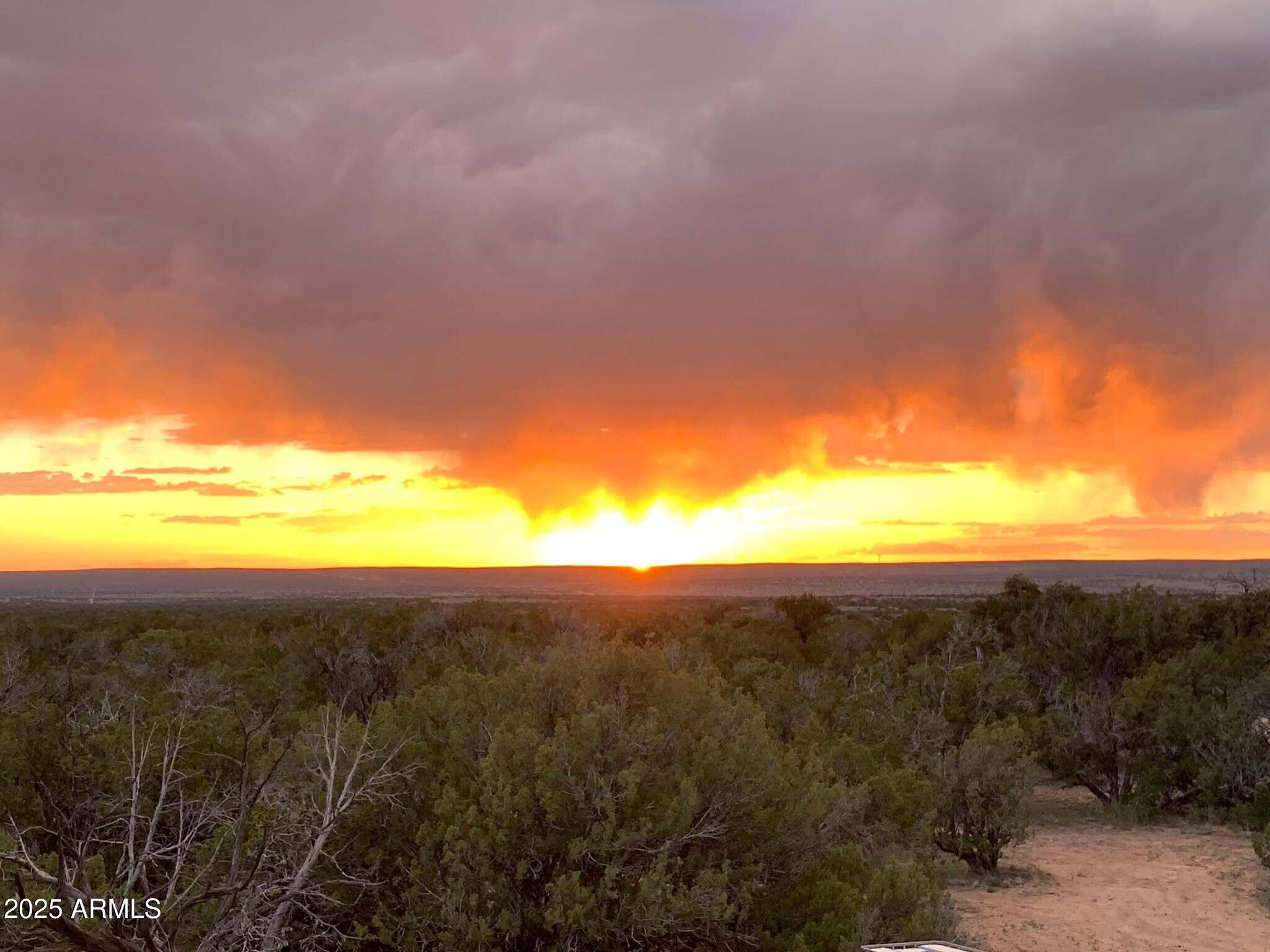 a view of a sky from a city