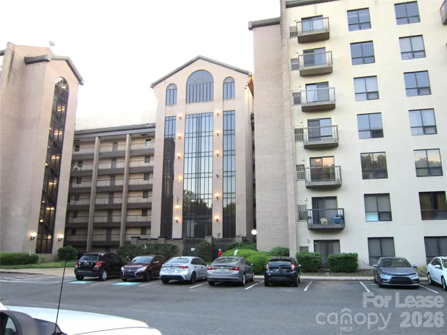 a front view of a building with street view