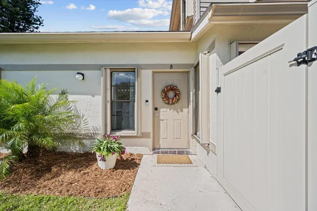 a view of a entryway door front of house