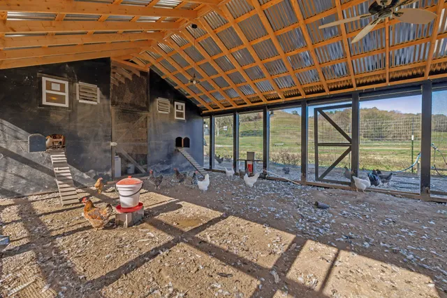 a view of an outdoor space with mountain view