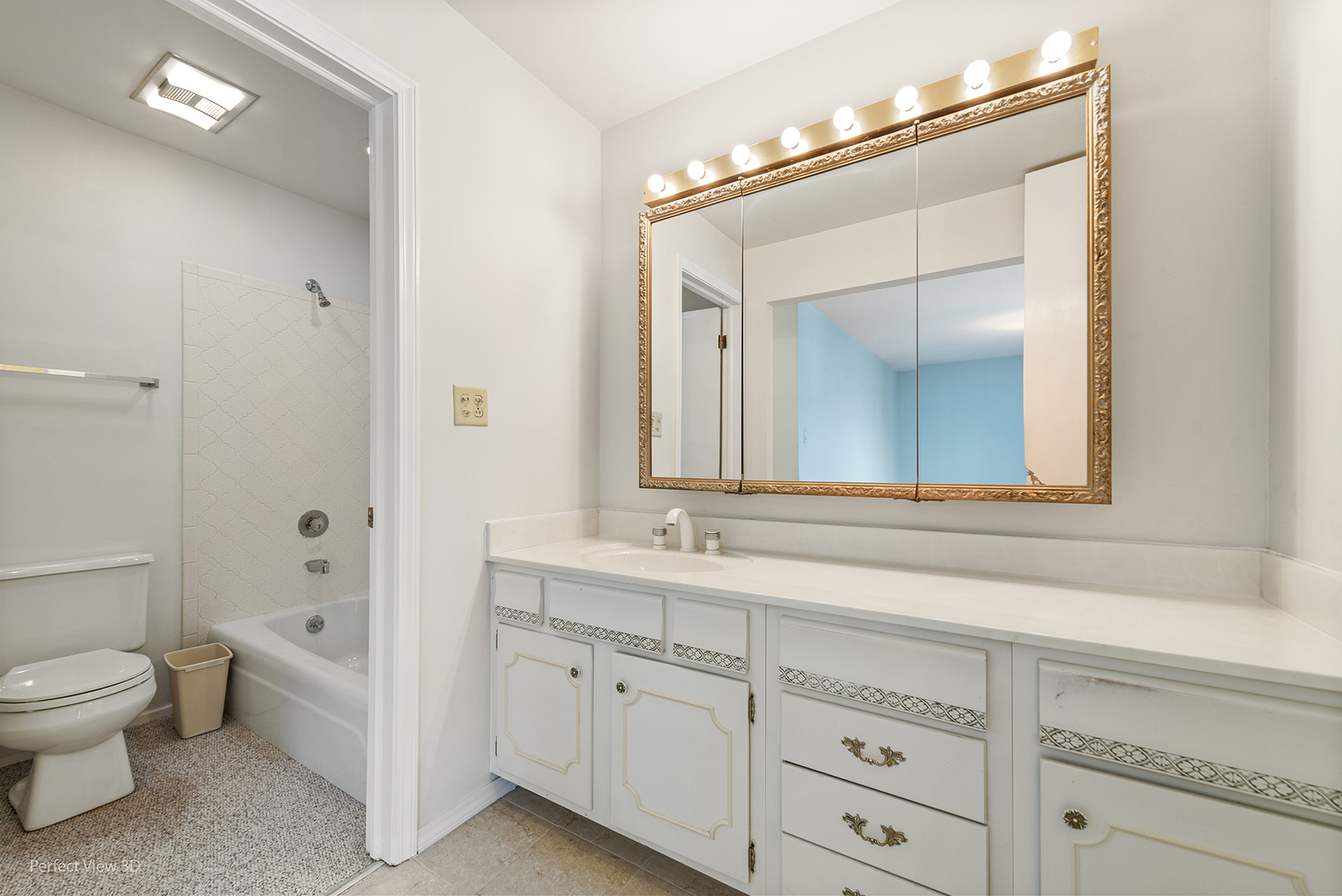 150 Lake Boulevard, Unit 125 Buffalo Grove, IL 60089 - Photo 16 of 30 a spacious bathroom with a toilet sink and mirror