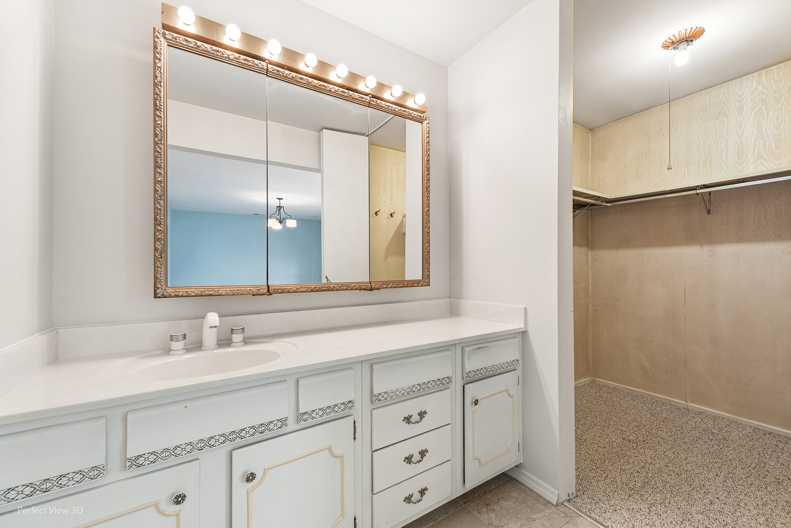 150 Lake Boulevard, Unit 125 Buffalo Grove, IL 60089 - Photo 17 of 30 a bathroom with a double vanity sink and mirror