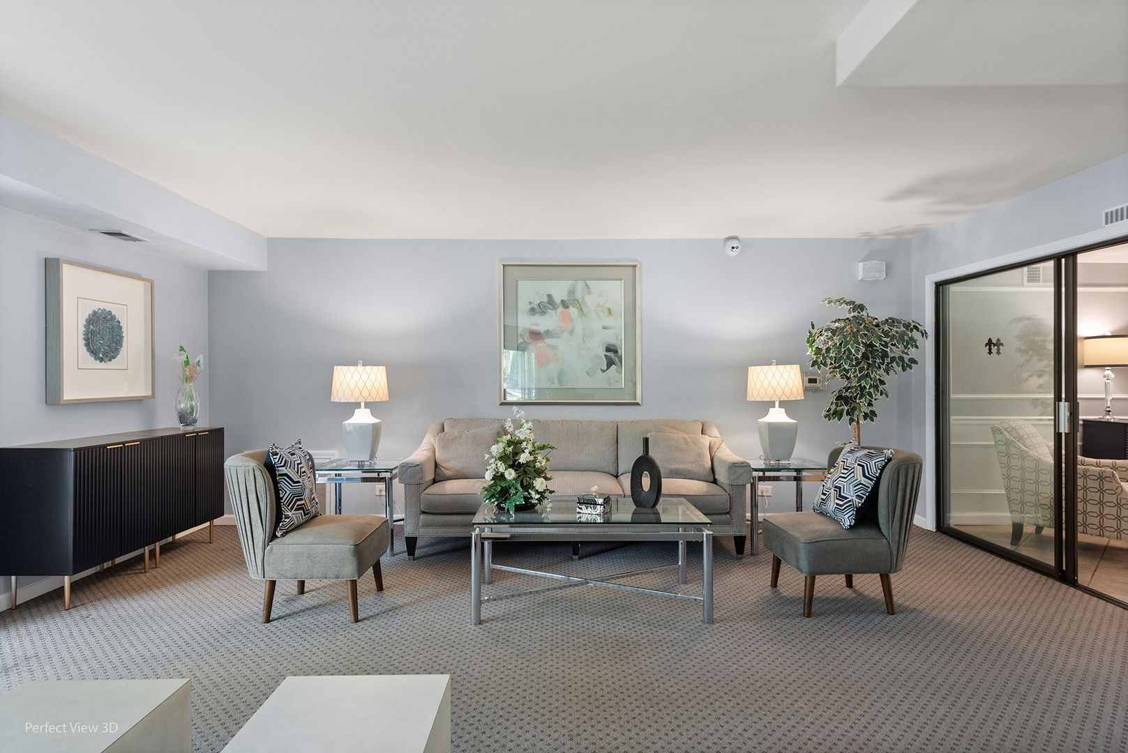 150 Lake Boulevard, Unit 125 Buffalo Grove, IL 60089 - Photo 4 of 30 a living room with furniture potted plant and a window