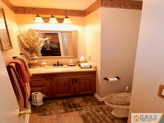 171 Salem Road North Brunswick, NJ 08902 - Photo 15 of 44 a bathroom with a sink a toilet and mirror