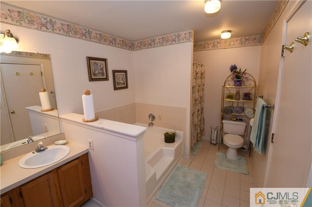 171 Salem Road North Brunswick, NJ 08902 - Photo 25 of 44 a bathroom with a sink and mirror with toilet
